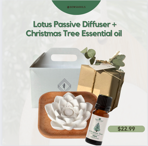 Lotus Passive Diffuser + Christmas Tree Essential Oil