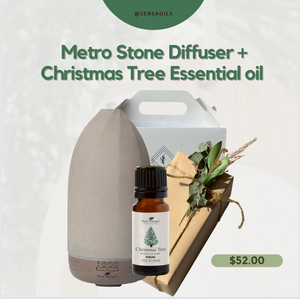 Metro Stone Diffuser + Christmas Tree Essential Oil