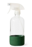 Glass Spray Bottle with Forest Green Sleeve