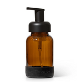Glass Foaming Bottle with Black Silicone Sleeve 8 oz