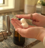 Glass Foaming Bottle with Black Silicone Sleeve 8 oz
