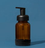 Glass Foaming Bottle with Black Silicone Sleeve 8 oz
